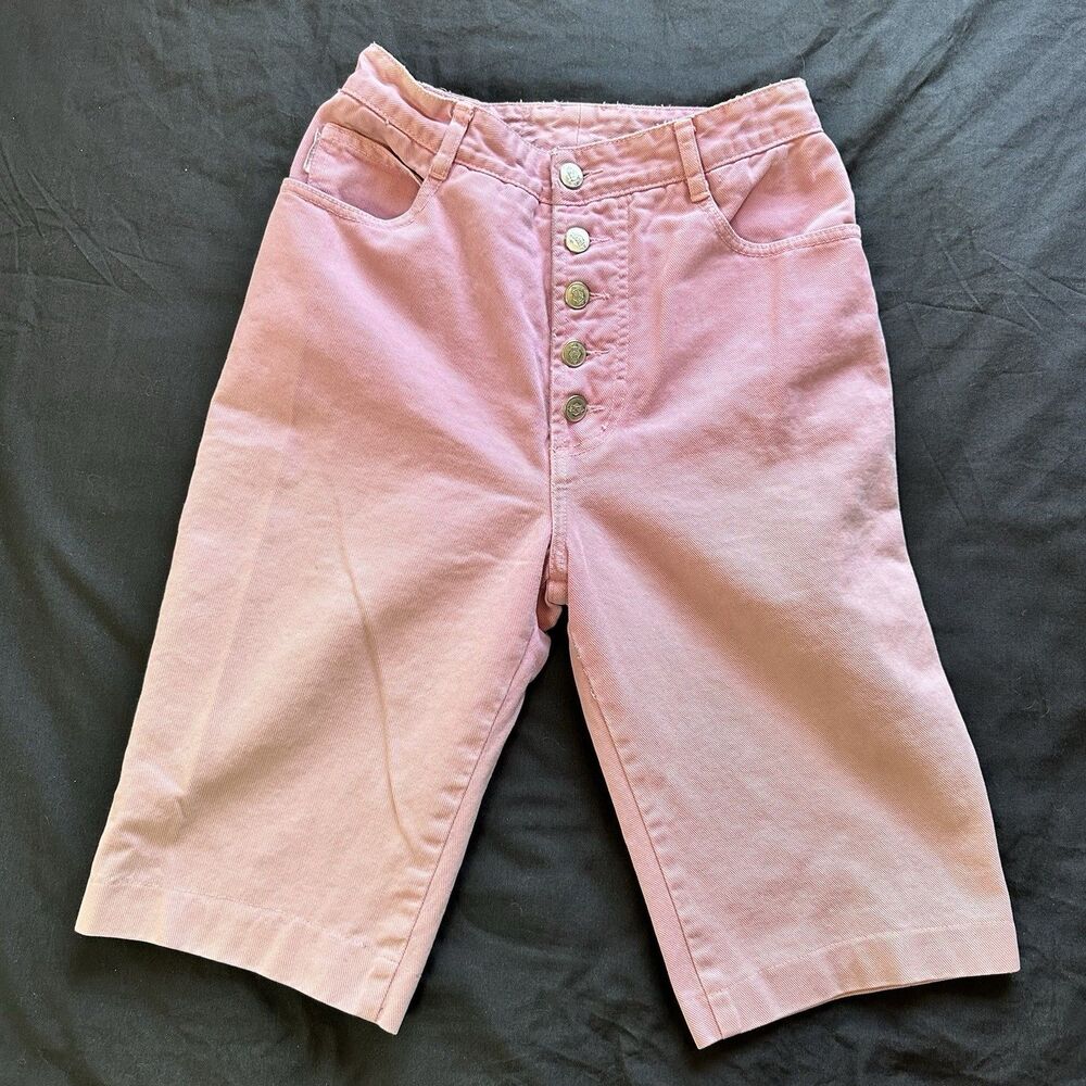 Vintage 80’s/90’s Bongo Pink Jean Shorts! Size 9. OOAK. Button Fly. USA. Cotton.